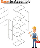8 Cube Storage Organizer - Open Cube Bookshelf with 4 Removable Back Panels, Display Storage Bookcase, Entrance Hall
