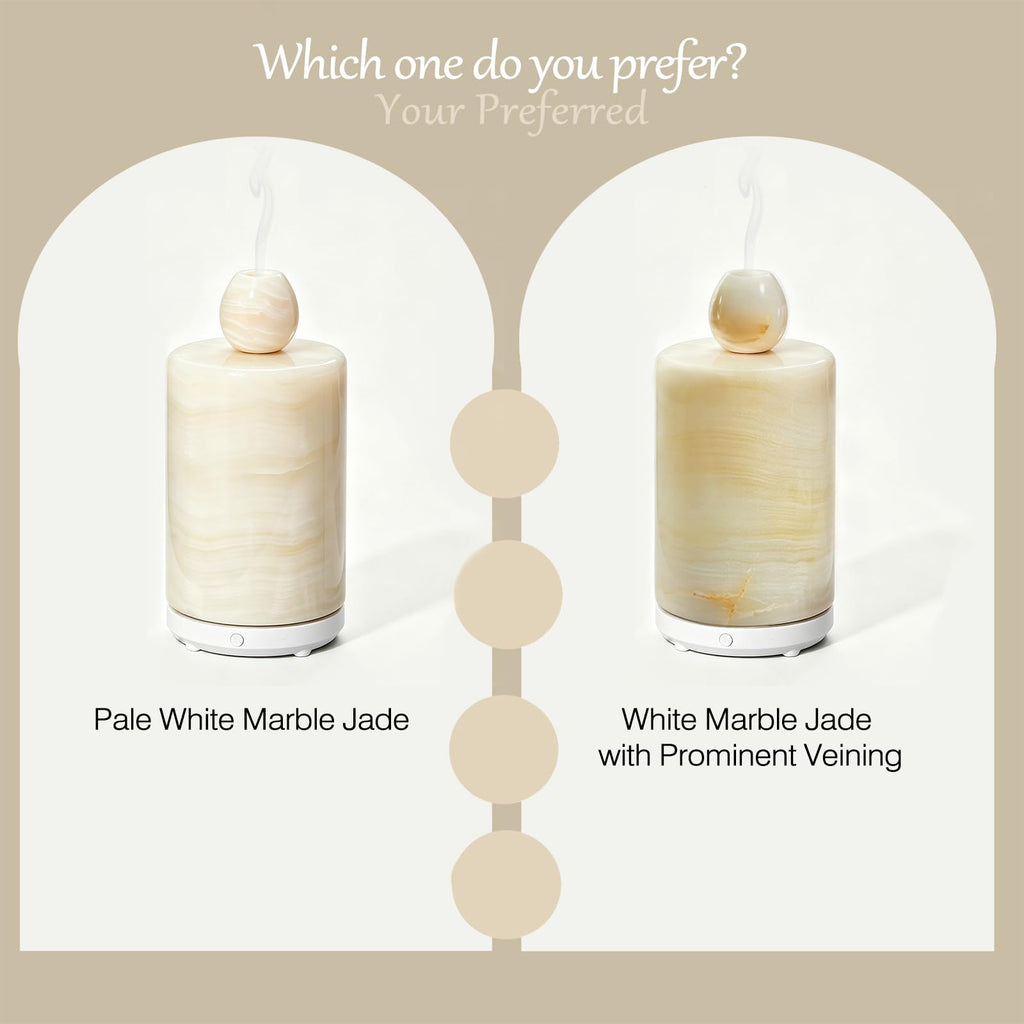 Marble Essential Oil Diffuser Machine Scent Air Humidifier Home and Bedroom Spas Self Care Wellness Gift Set Woman