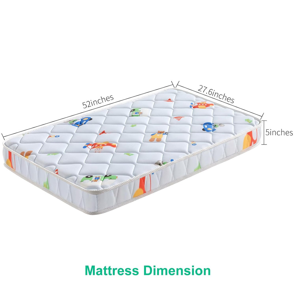 Premium Baby Mattress for Crib and Toddler Bed, 100% Knitted Fabric, Premium Fleece Surface-Hypoallergenic, Soft