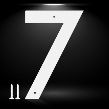 20 Inch White Metal House Number, Modern Outdoors Address House Number, Door Mailbox Decoration Sign, Metal Home