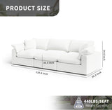 Cloud Modular Sectional Sofa, Oversized Convertible Modular Cloud Couch, Down Feather Filled Sectional Sofa Comfy Upholstered Deep Seat Couches for Living Room, Sofa Covers Washable & Replaceable A124-B0DJ7B9137