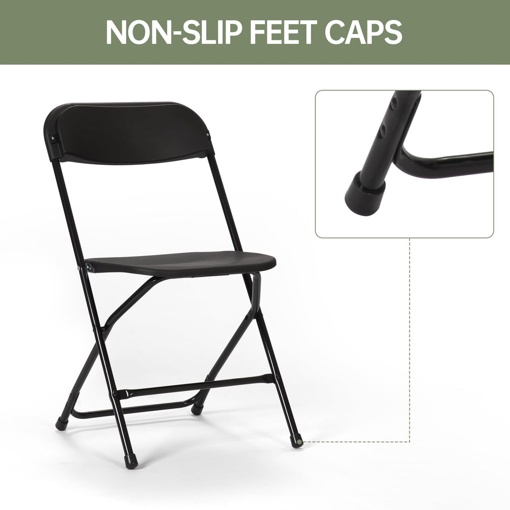 40 PCS Plastic Folding Chair, Portable Commercial Chair, Heavy-Duty Plastic Folding Chairs, Folding Chair with 350 LB