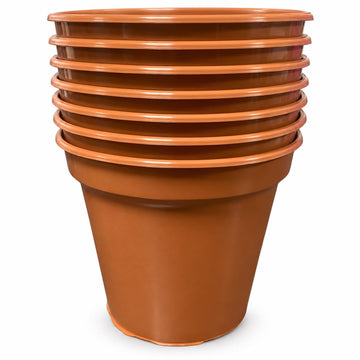 Garden Pot (Set of 7) Ideal for cultivation of cuttings or pricking out-Terracotta COLOUR- Size (4INCH/10CM) (1)