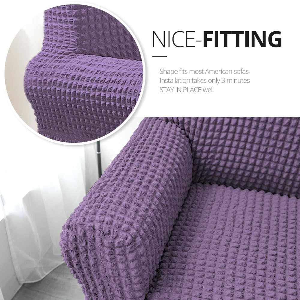 Sofa Covers Purple Couch Cover Stretch Sofa Slipcovers with Skirt