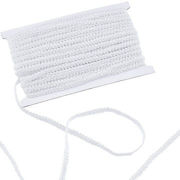 White Braid Trim, 1/4 inch Lace Ribbon Polyester - 27 Yards