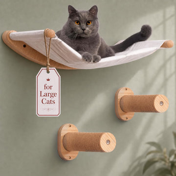 Cat Wall Hammock with 2 Steps for Large Cats