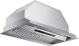 30 Inch Stainless Steel Range Hood Insert 900 CFM 4 Speed Gesture, Touch & Remote Control Convertible Ducted/Ductless