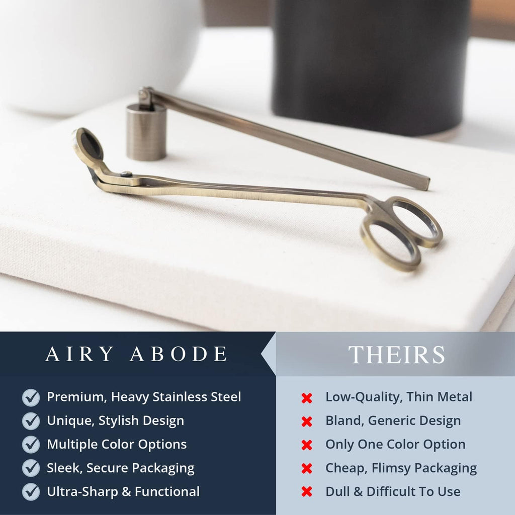 Candle Wick Trimmer and Candle Snuffer Accessory Set - Pick Your Color