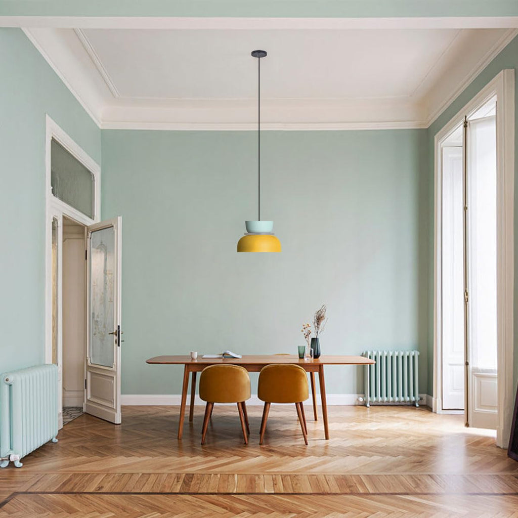 Macaron Kitchen Island Pendant Light Boho Yellow Blue Lamp Shade Mid Century Modern Hanging Light Fixtures Nordic