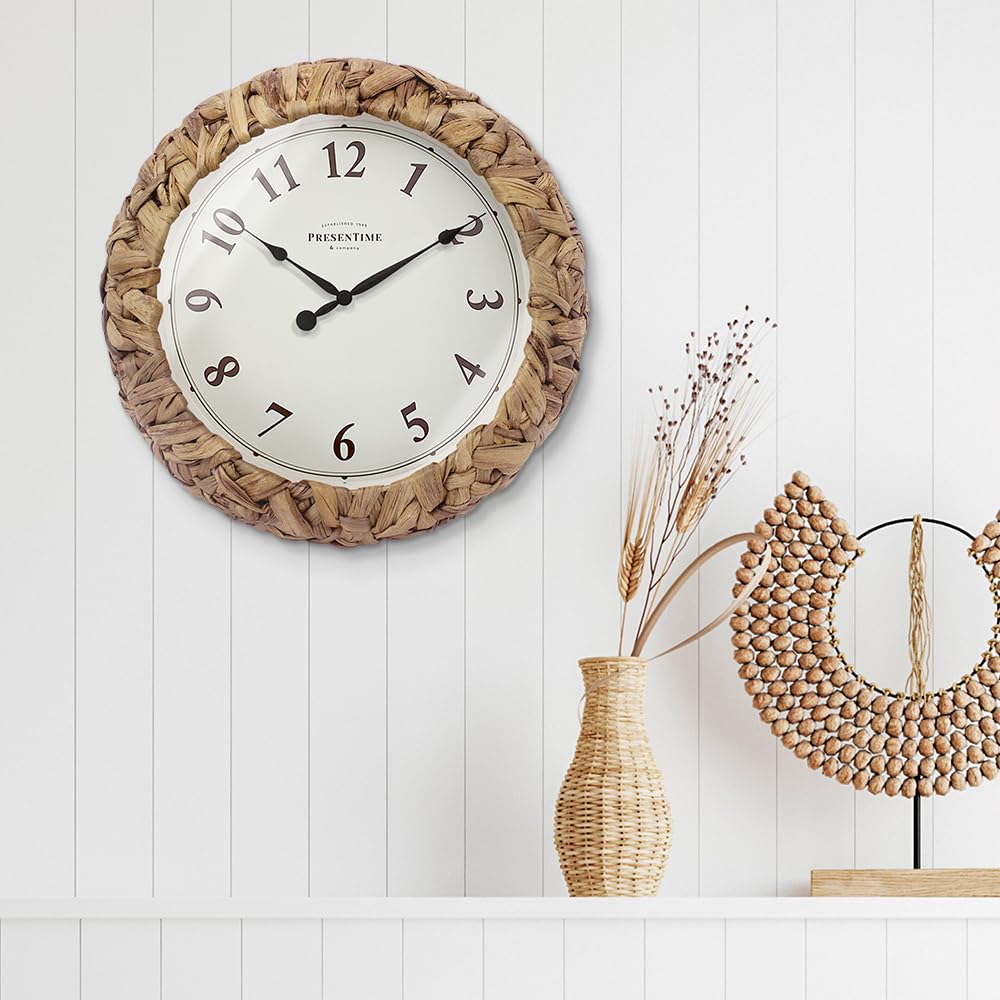 Farmhouse Series, Rustic Woven Clock