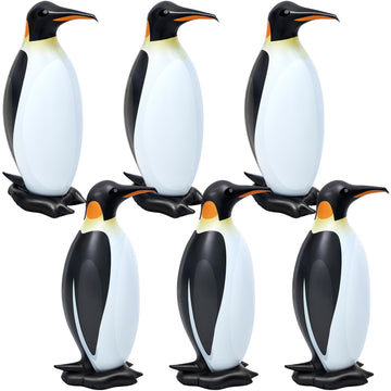 6 Pcs 20.5" Penguin Birthday Decorations, Inflatable Penguins