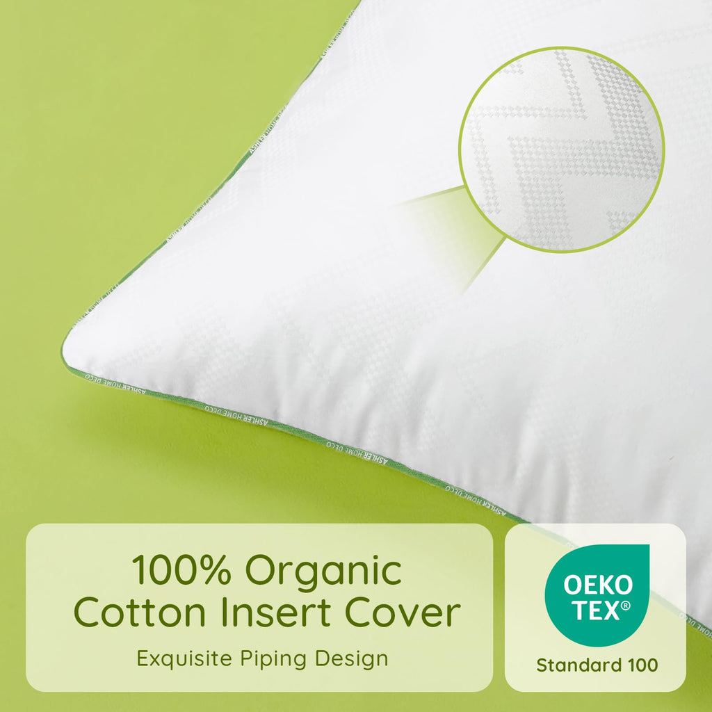 Throw Pillow Inserts (Pack of 4, White), 28 x 28 Inches Pillow Inserts with 100% Cotton Cover, Indoor Decorative