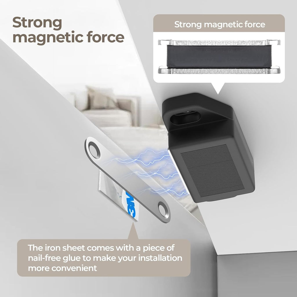 Cabinet Magnetic Catch Door Latch 30LB Drawer Magnets to Stay Closed Magnetic Catch Closet for Drawer（Black 6 Pack）