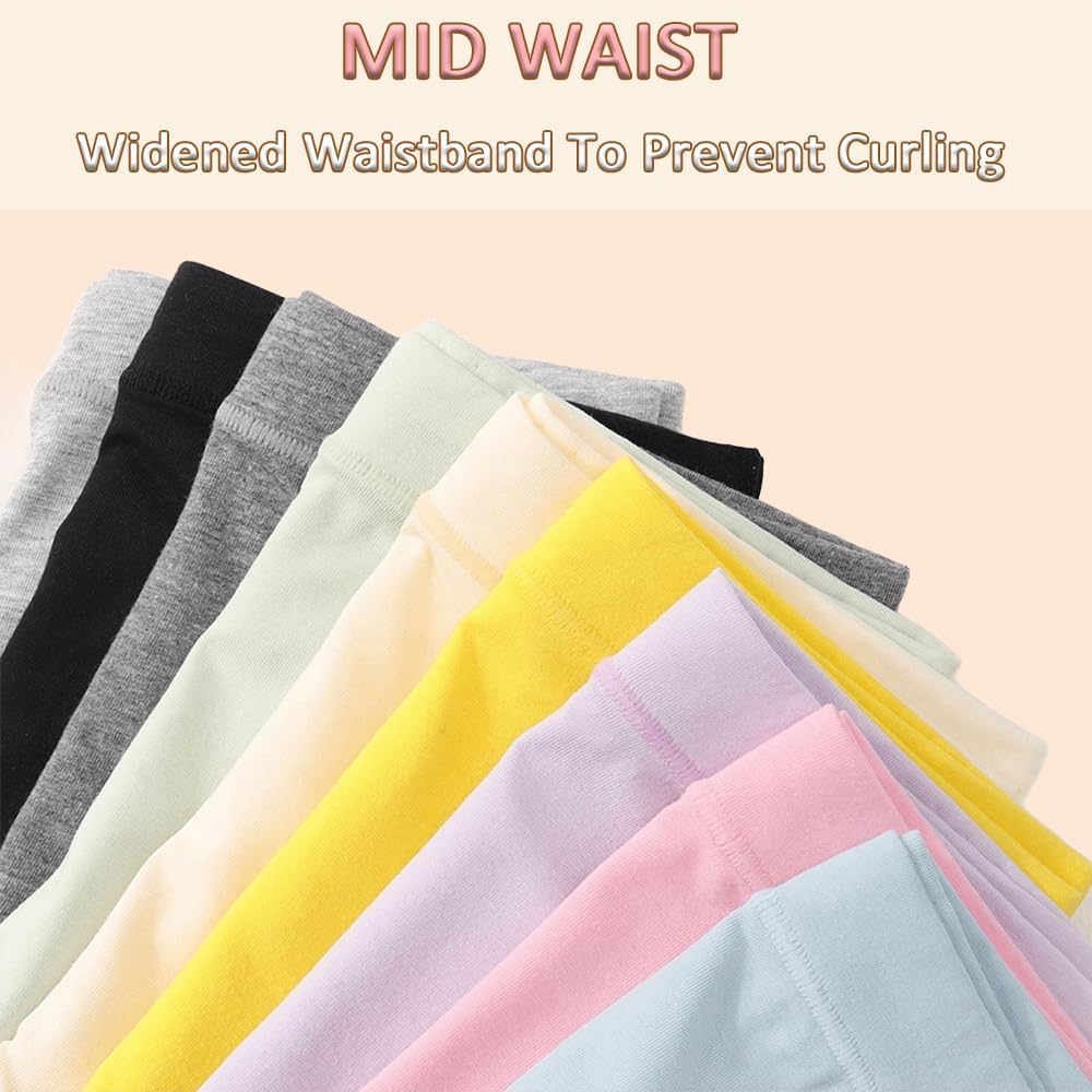 Teen Girls Knickers Cotton Soft Boyshorts Kids Underwear 8 Pack Safety Panties for Dress