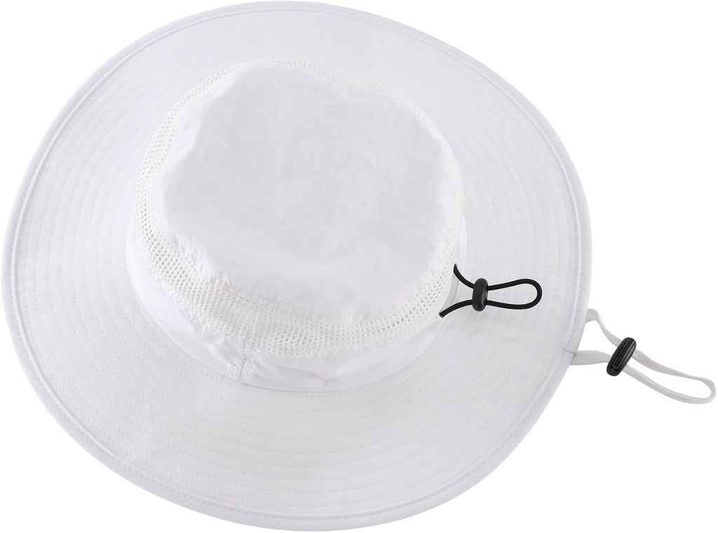 UPF50+ Kids Wide Brim Sun Hat for Boys Girls UV Protection Hat Mesh Wide Brim Fishing Hat Beach Water Bucket Hat