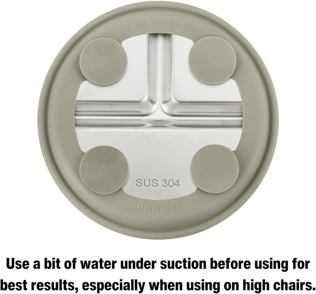 8PCS Baby Feeding Set | Stainless Steel Suction Plates and Bowls with Silicone Fork and Spoon Utensils | Baby Led