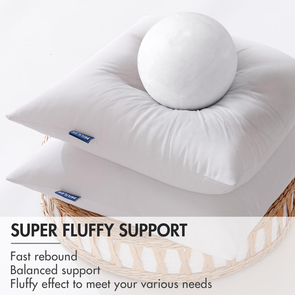 18x18 Outdoor Pillows,Set of 4 Throw Pillows Waterproof,Soft Support Throw Inserts Decorative Water Resistant