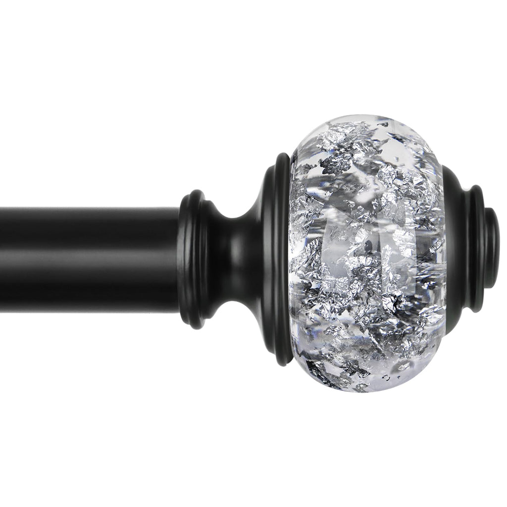 Replacement Finials for Curtain Rods (1 or 7/8 Inch), Black