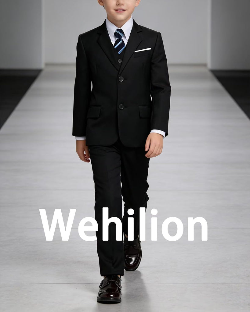 Boys 4 Piece Formal Suit Slim Fit Tuxedo for Kids