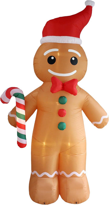 12 FT Tall Lighted Christmas Inflatable Gingerbread Man