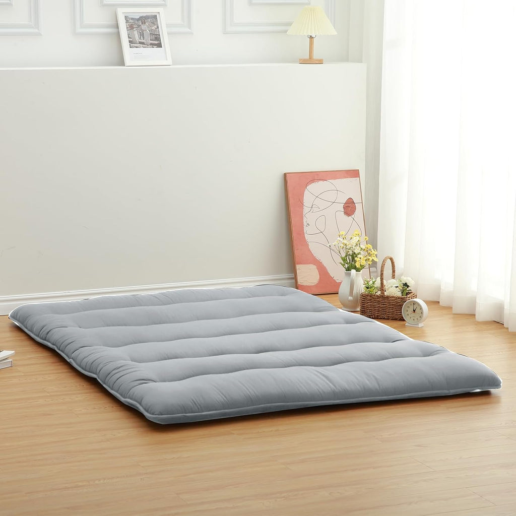 Japanese Futon Mattress, 3" Thick Foldable Floor Sleeping Bed