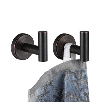 Bathroom Towel Hook Oil Rubbed Bronze, 304 Stainless Steel 0.8mm Coat Robe Clothes Hook Kitchen Garage Wall Mounted