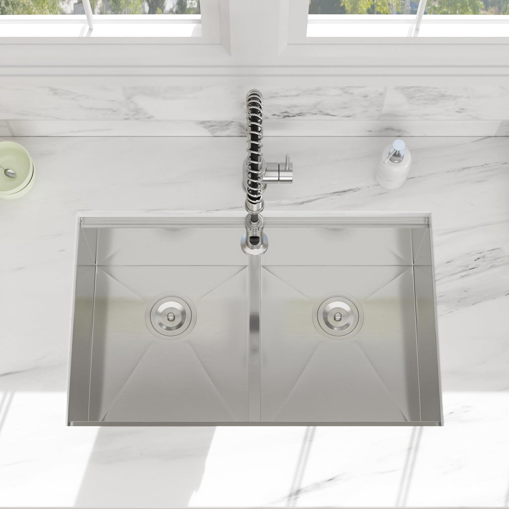 30 Undermount Kitchen Sink Double Bowl