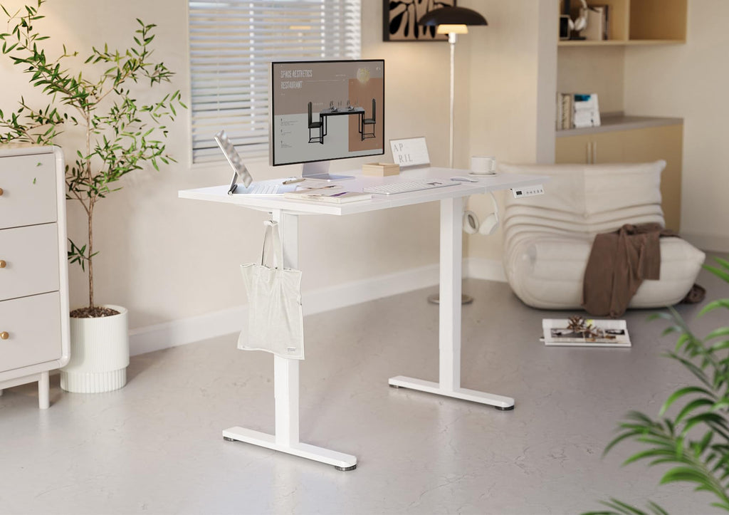 48 x 24 Inch Warm White Electric Standing Desk