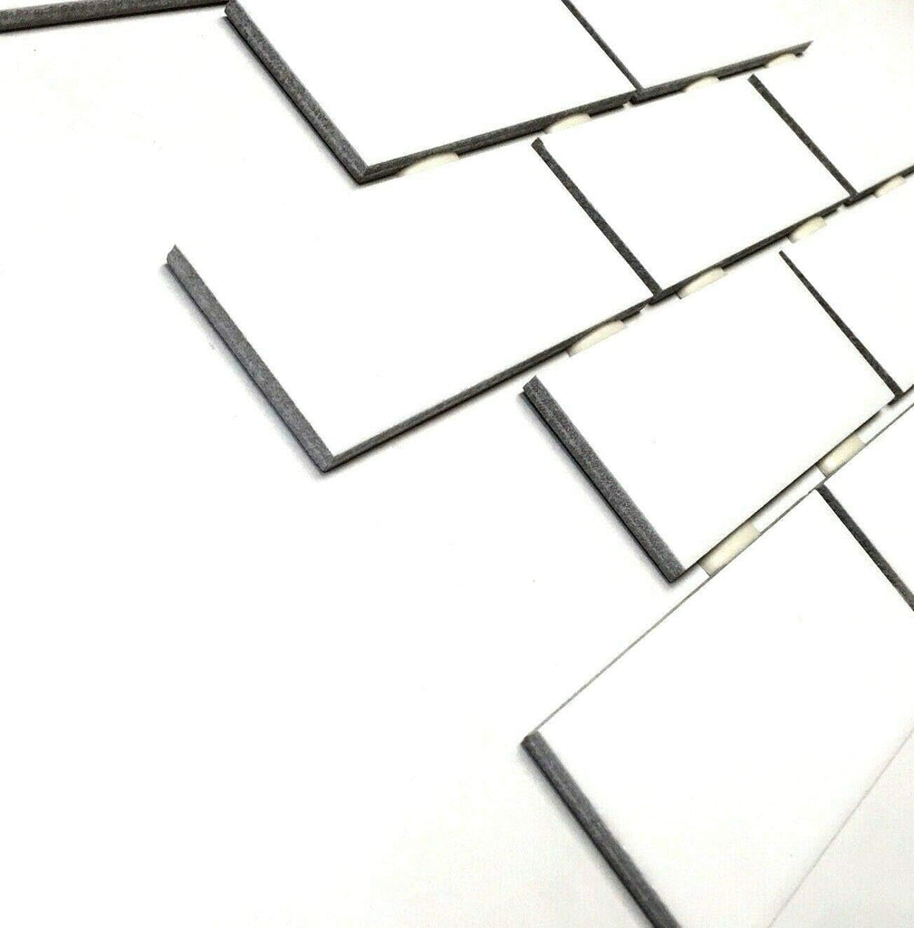 2x4 White Subway Glossy Ceramic Tile Kitchen Backsplash Bathroom (Box of 10)