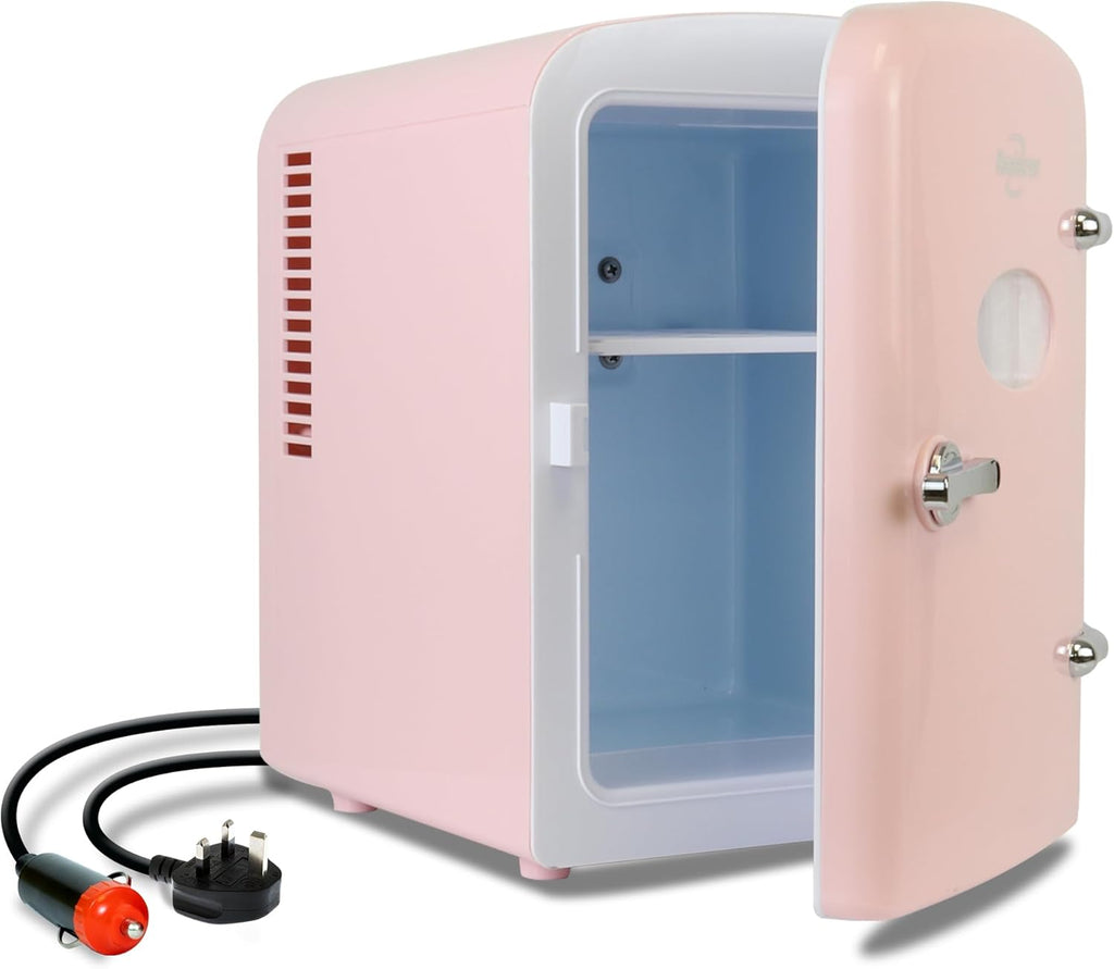 Mini Fridge - Refrigerator for Bedroom, Office, Portable Table Top Beverage Cooler, 12V 110V Refrigerador for Drinks