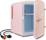 Mini Fridge - Refrigerator for Bedroom, Office, Portable Table Top Beverage Cooler, 12V 110V Refrigerador for Drinks