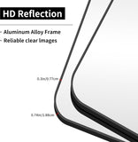 Black Bathroom Mirror, 66x30 inch Aluminum Metal Frame Rectangular Vanity Mirror, Large Wall Mounted Rectangle Mirrors