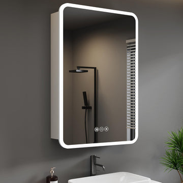 20 x 28 Inch Medicine Cabinet with Mirror and LED Light