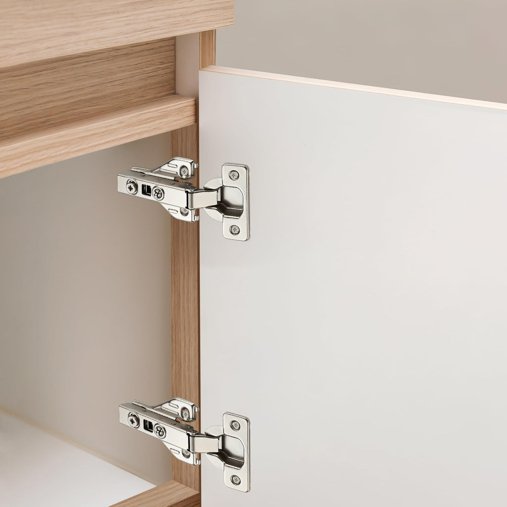 Full Overlay Cabinet Door Hinges, 105 Degree, 20 Packs 10 Pair