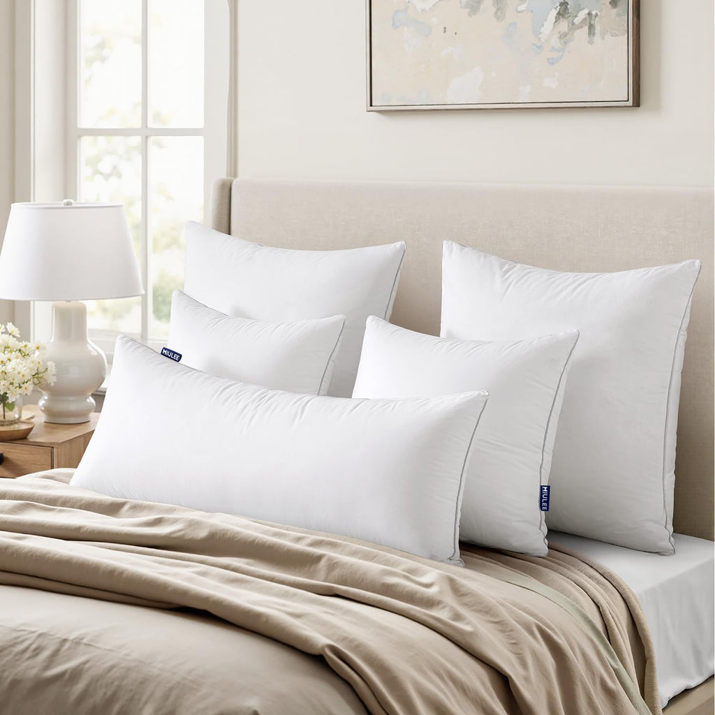 18x18 Pillow Inserts () -Decorative Throw Pillow with 100% Cotton Cover Square for Sofa Couch - Set of 4