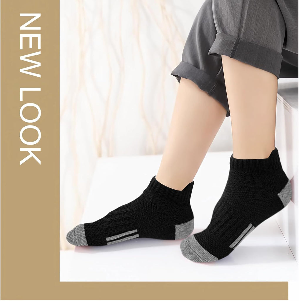 Boys Socks 18 Pairs Ankle Socks Boy Running Athletic Sock Low Cut Ankle Sock for Little Big Kids