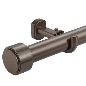 Heavy Duty Curtain Rods, 1 1/4" Large Diameter Premium Adjustable Curtain Rod, 120-240in/10-20ft Custom Window