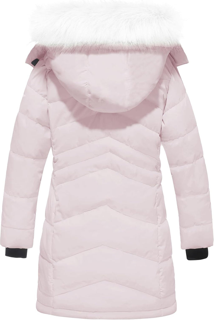 Girls' Winter Coat Insulated Long Quilted Puffer Jacket Snow Parka