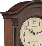 Seiko Gold Tone & Arched Wall Clock with Pendulum and Dual Chimes