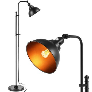 Industrial Floor Lamp 65", Adjustable Standing Lamp