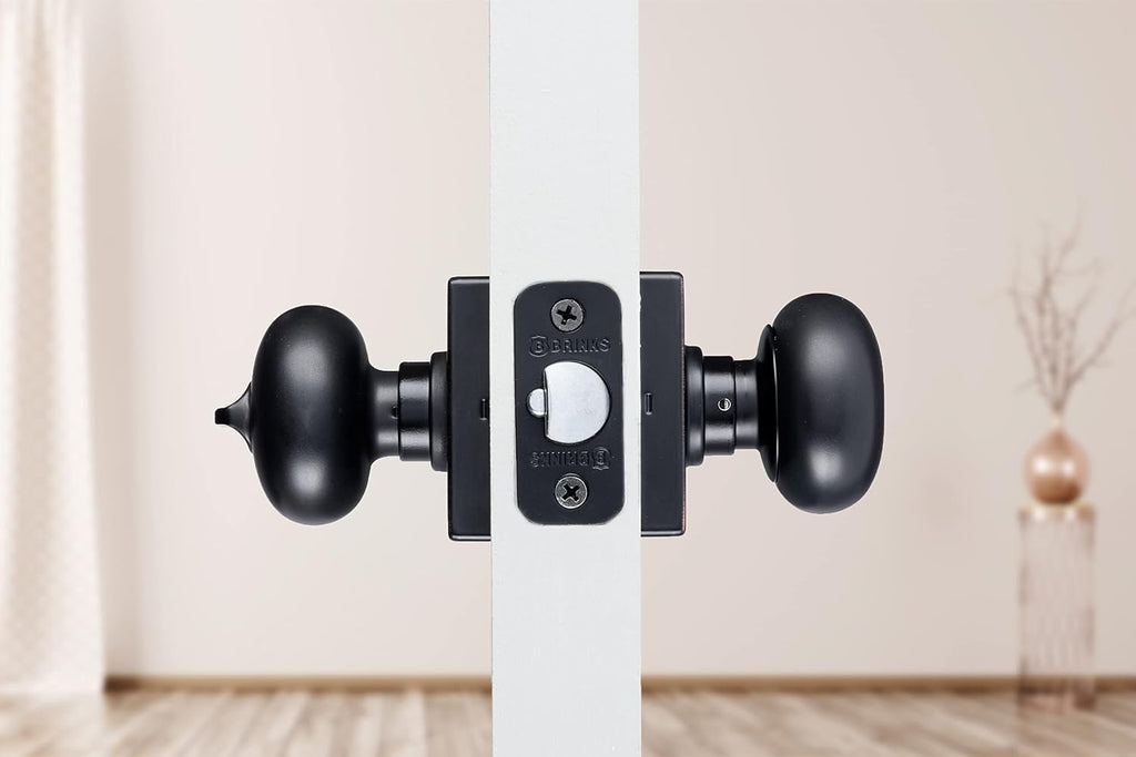 Contemporary Keyed Entry Ball Door Knob, Modern Lock Set, Interior Door Knobs for Sleek Home Decor -Tuscan Bronze