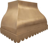 Brass Wall Mount Range Hood 4 Speed LED Lights