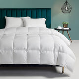 Organic Feathers Down Comforter Full, All Season Duvet Insert with 100% Organic Cotton Cover