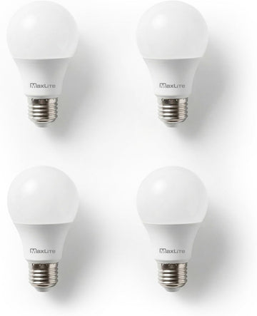 A19 LED Light Bulb, 10W, Soft White 2700K Dimmable Household Lighting Enclosed Rated (4 Pack)