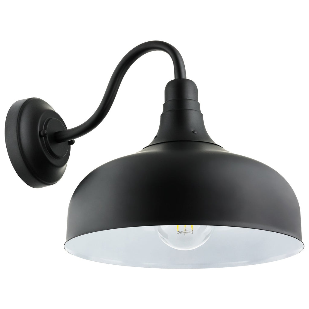 Gooseneck Rustic Barn Light Fixture, Wall Mount, Medium Base (E26) Socket, Standard A19 Bulb Required (60W