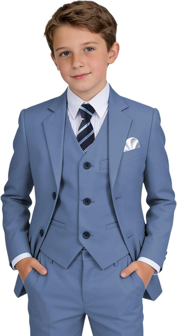 Boys Suit Kids Formal Tuxedo Suits for Boys Wedding Easter Outfits