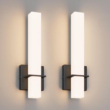 15.7inches Modern Led Wall Sconces,18W 3000K 1200Lumen Bathroom Vanity Wall Lights with White Acrylic