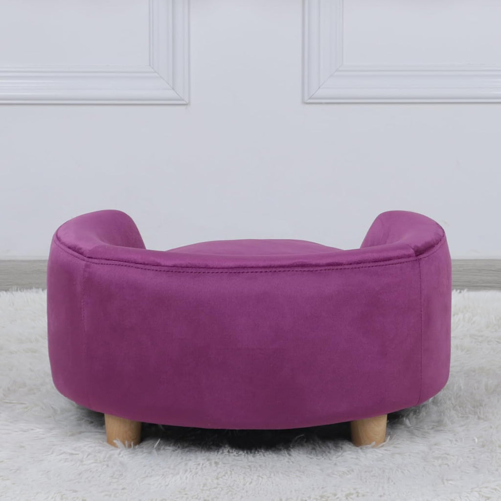 Cat Sofa Beds, Dog Sofa Chair, Pet Sofa, Small Dog Beds, Puppy Bed, Wooden Frame and Velvet Fabric and Washable