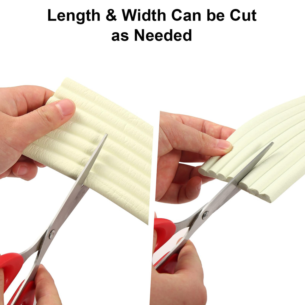 Baby Proofing Edge Corner Protector,16.4 ft Edge Guards Padding with 3M Adhesive, Extra-Wide Soft Rubber Foam