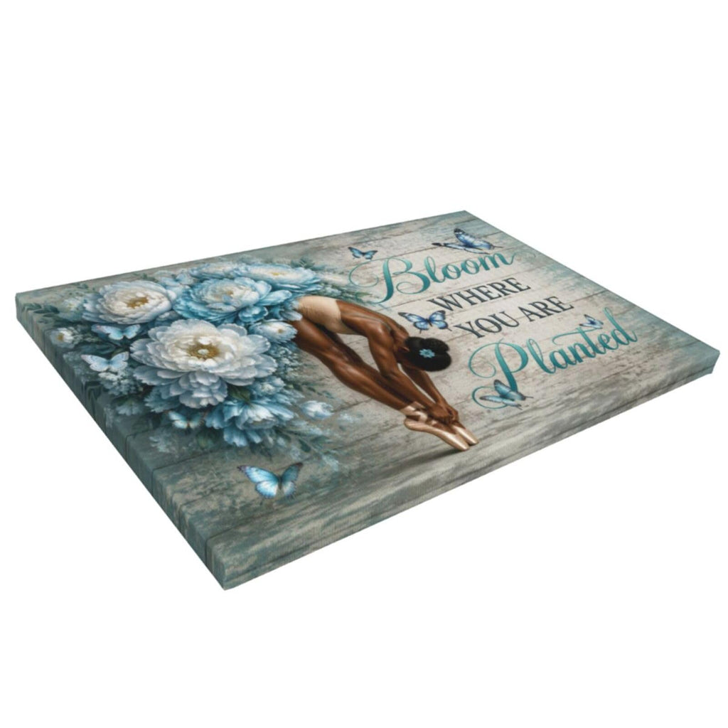 Melanin Ballet Dancer Inspirational Quote Canvas Painting Wall Art 16x24in